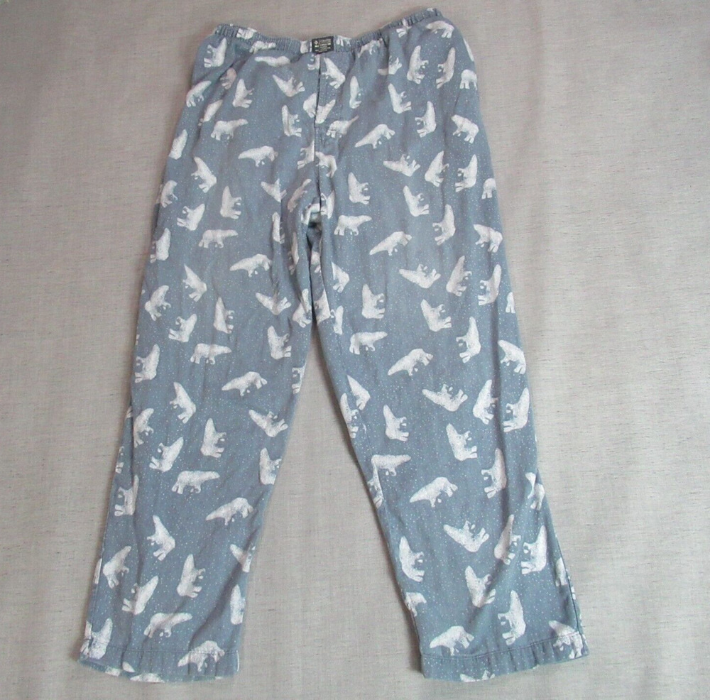 Columbia Sportswear Pajama Pants Mens Large Blue Polar Bear Christmas Winter